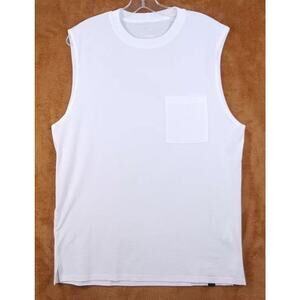 LUNYA LAHGO Men’s White Sleep Shirt Pullover Cool Muscle Tee Supima Cotton Large